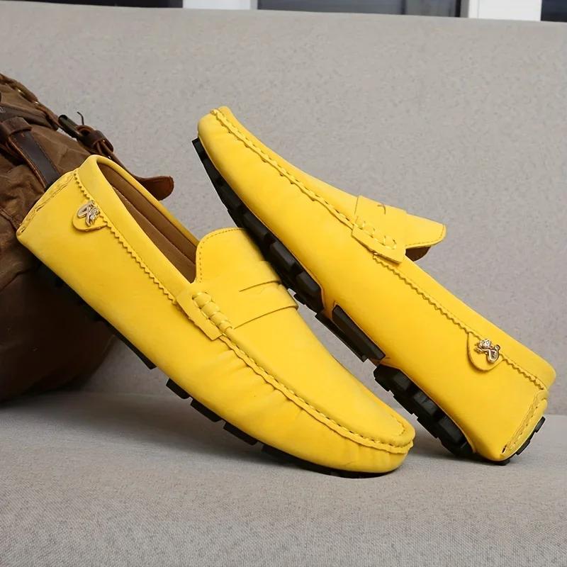 Fashion Couples, family casual shoes Fashion men's and women's flat shoes, driving, handmade, color large size small size 35-48 loafers
