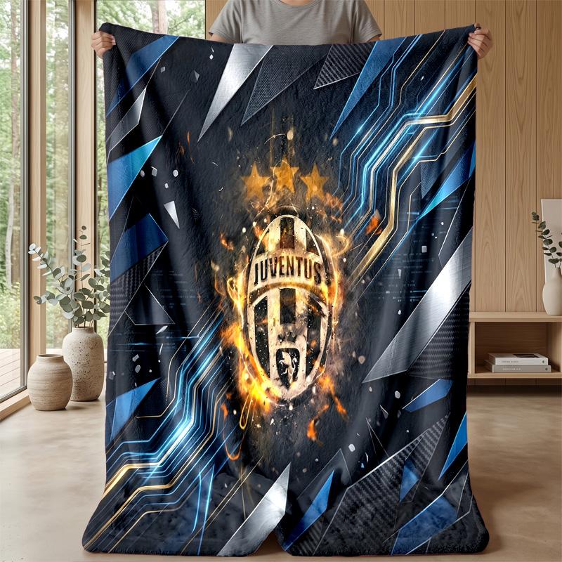 Juventus FC Theme blanket Soft Flannel Blanket Plush Throw Blanket Cozy Sofa Bed Blanket for Home Decor