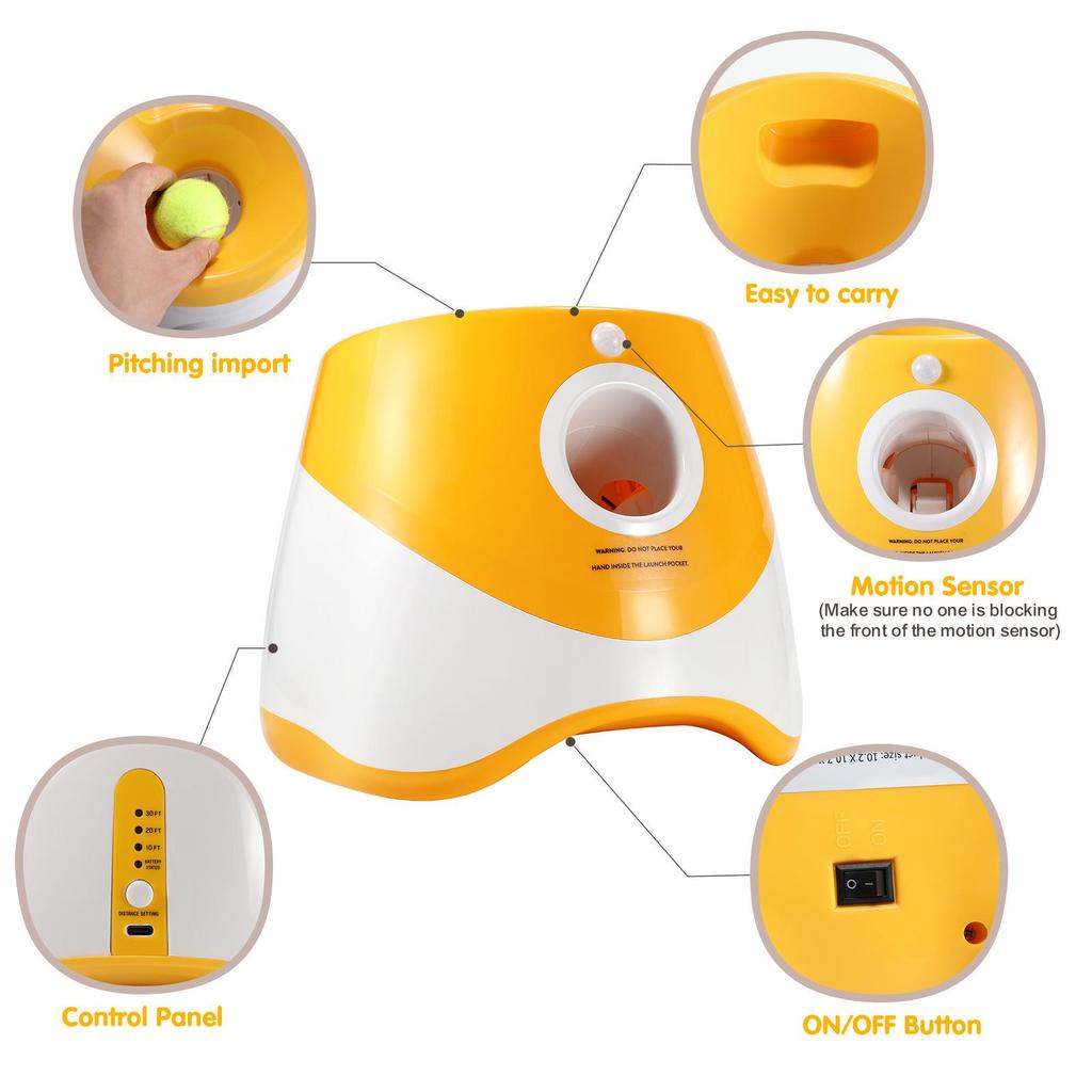 Smart Automatic Dog Ball Launcher - Outdoor Pet Toy Throwing Machine