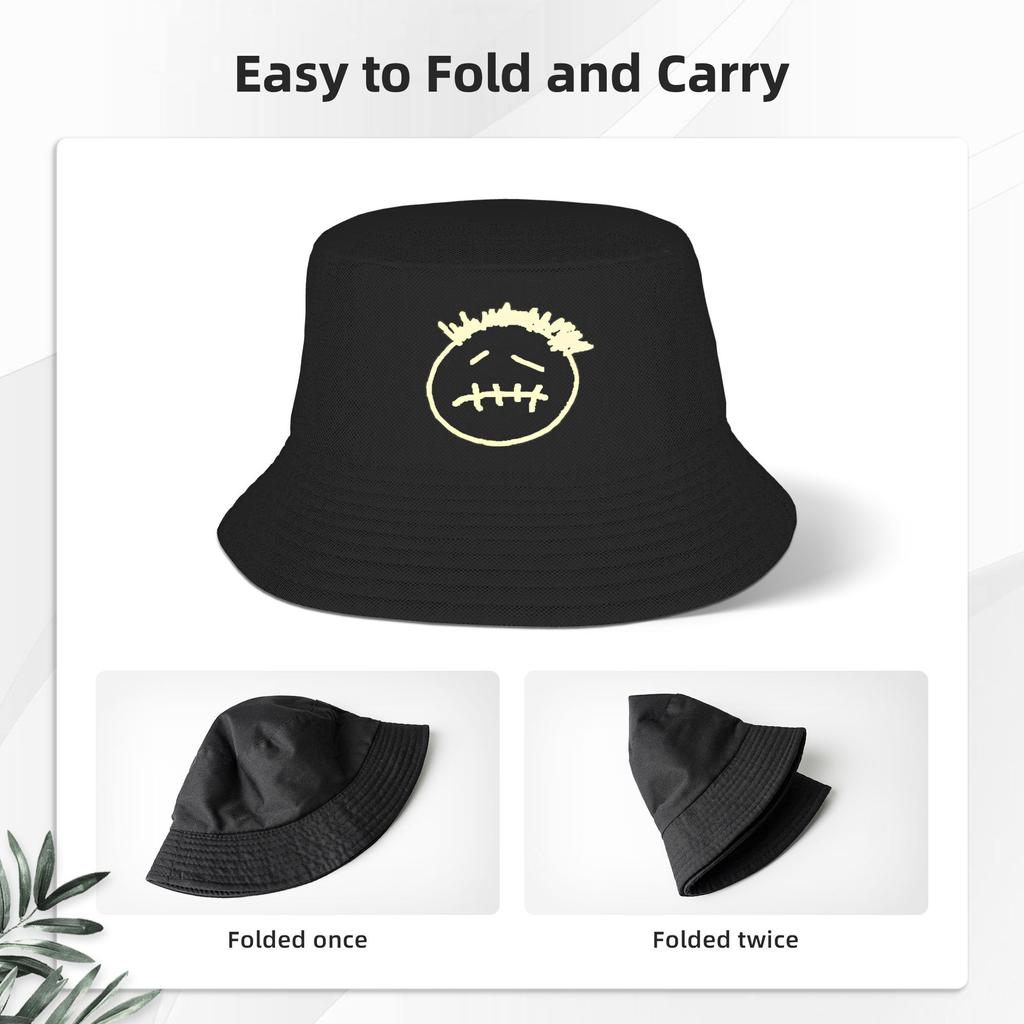 Cactus Jack Face Travis Bucket Hats Spring Headwear Accessories Rapper Fisherman Hats for Camping Woman Ispoti Cap Lightweight
