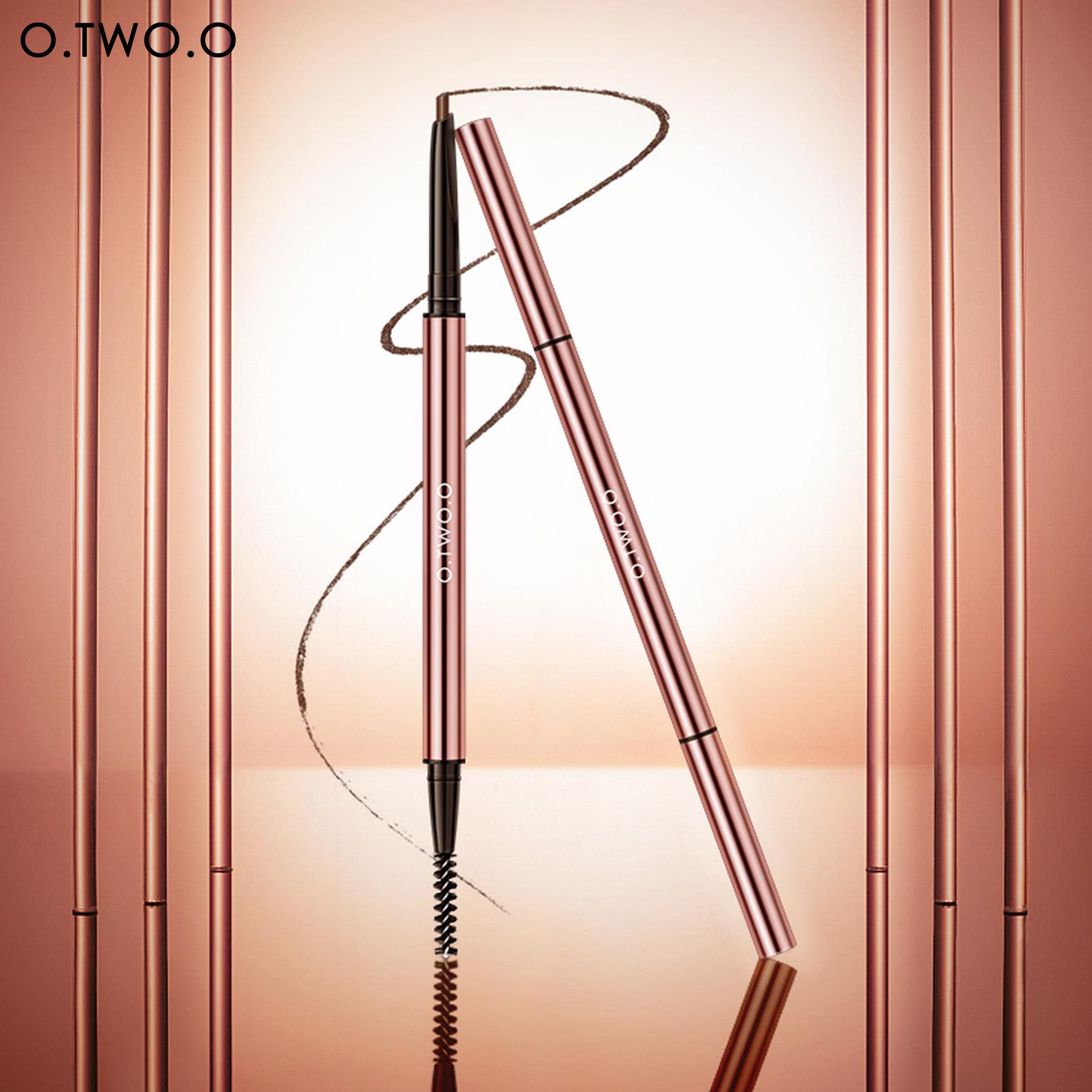 

Модный двойной головкой тонкий водонепроницаемый треугольник бровей ультра длительный вращающийся карандаш