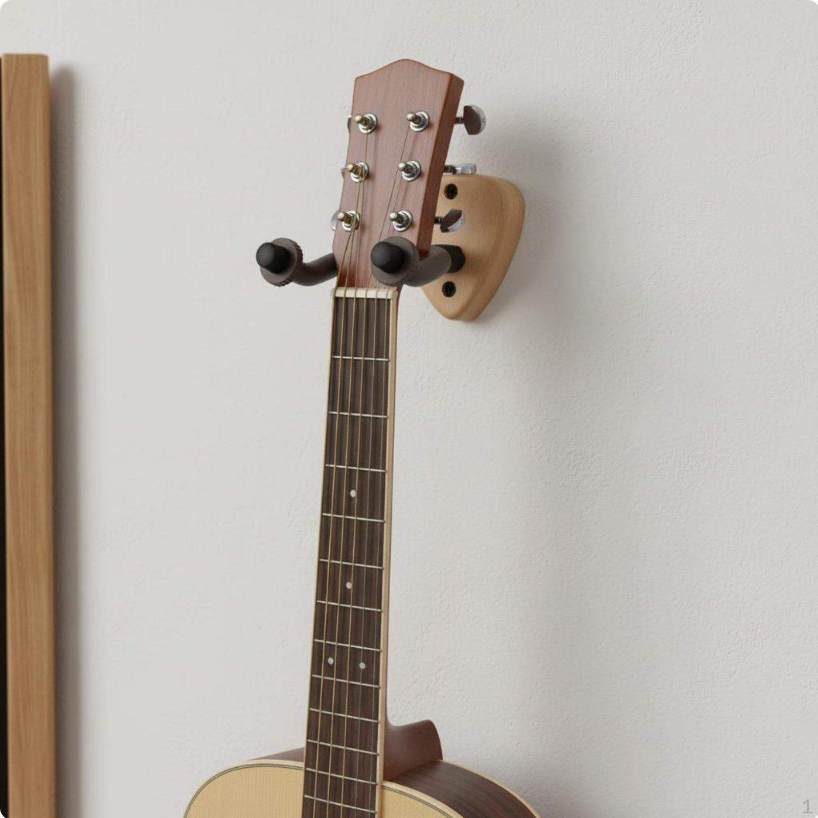 Guitar Wall Mount Decorative Wooden Hook Universal Compatibility Beech Wood Instrument Hanger