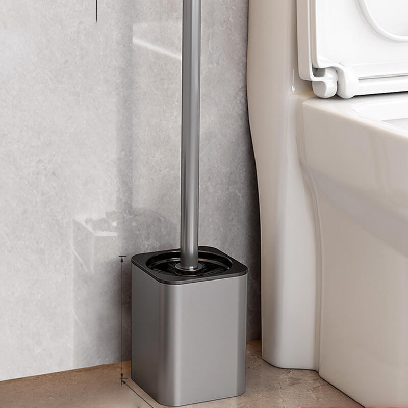 Wall-mounted sturdy brush toilet brush (square) gray