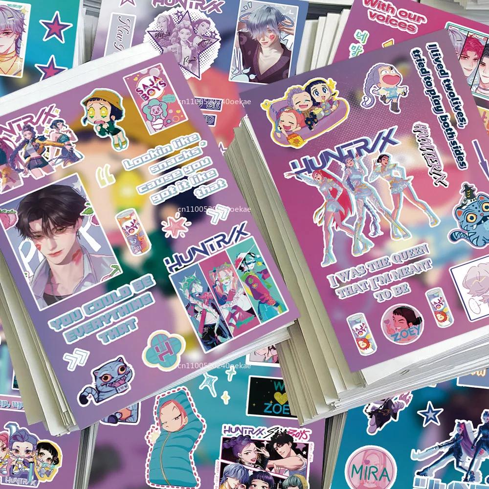 New 8Sheets K-POP Demon Hunters Sticker Film Television Peripheral Computer Decorative Stickers Waterproof Vinyl Toy Kid Gifts