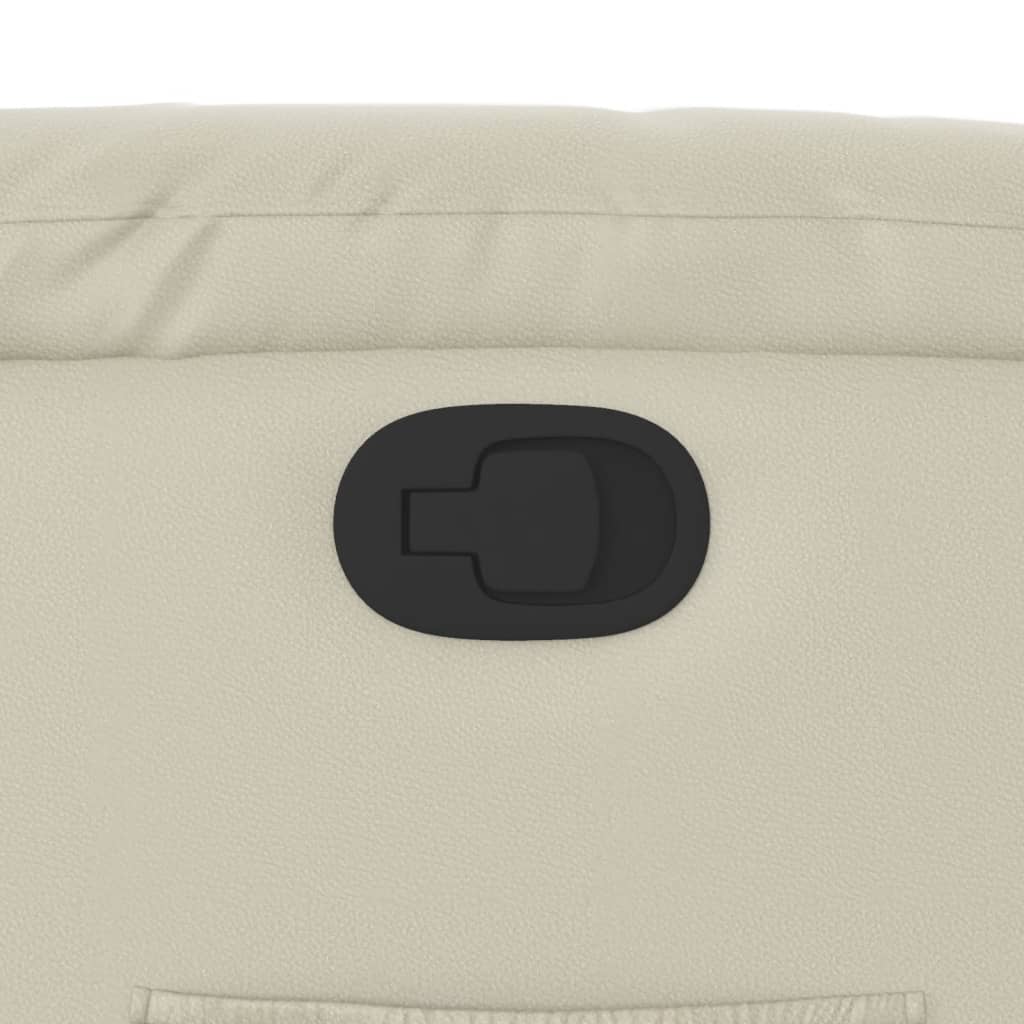 Recliner with Lift Assist Cream Artificial Leather