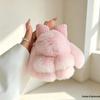 Bowknot Playing Dead Rabbit Keychain: Cute Plush Mini Bunny Bag Charm