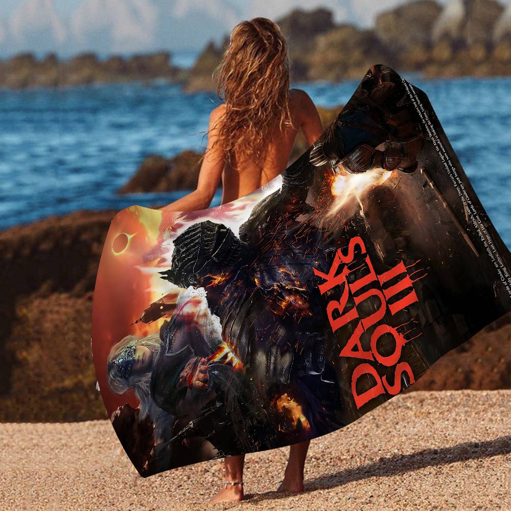 Game Dark Souls Microfiber Beach Towel Absorbent Quick Dry Soft Yoga Swimming Resort Mountain Climbing Towel