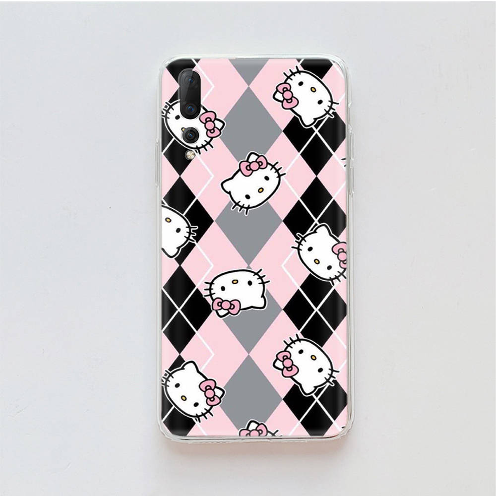 Transparent Case for Samsung A04 A14 A23 M33 M53 Realme 10 9 C35 C55 VIVO X80 Infinix Hot 30 Note 11 Tecno Spark 8P Pro L-28 Cute Hello Kitty