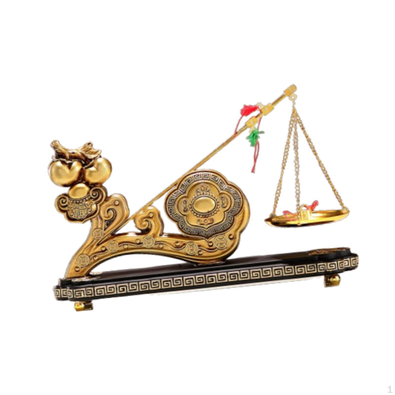 

Орнамент фэн-шуй, китайская скульптура счастливой статуэтки, праздничный подарок для кабинета, гостиной, офиса золотистый