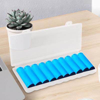 Protective Battery Holder 10 Cell Battery Storage Case for Garage Sturdy Household Organization Container for Home Travel