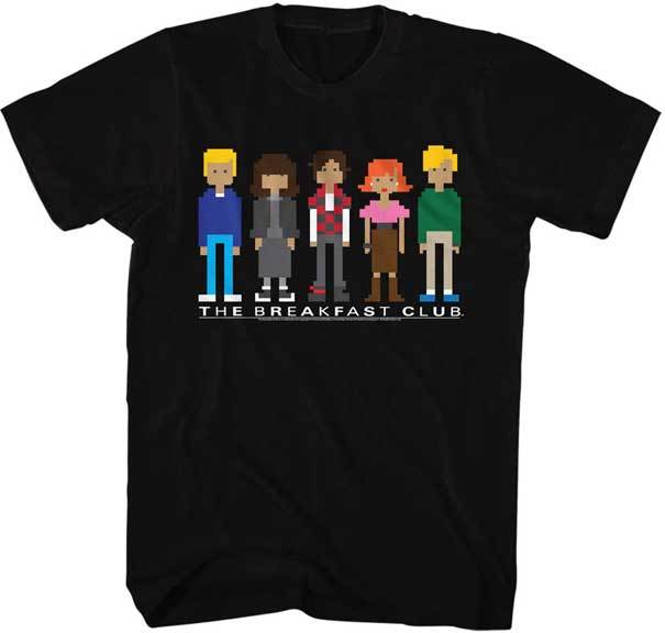 The Breakfast Club Pixels Men T Shirt Classic Movie XXL