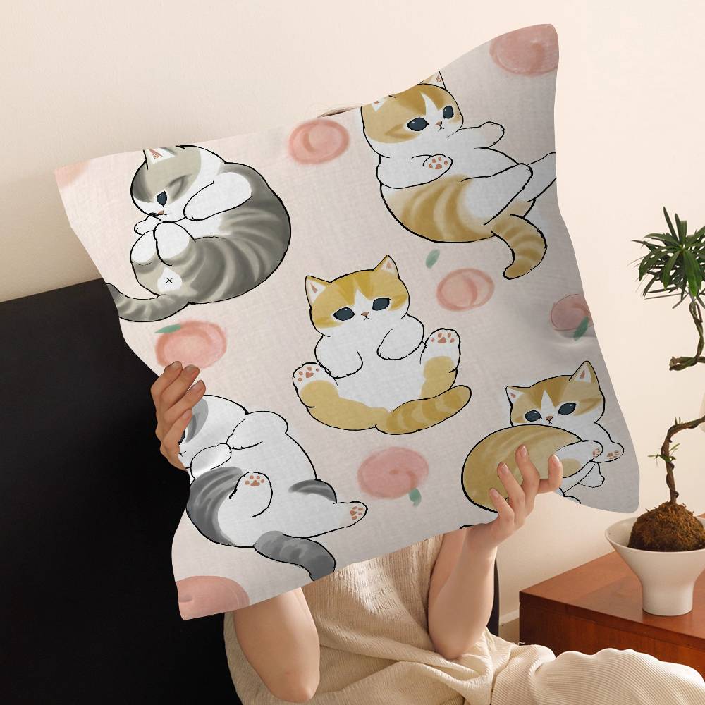 Fashion Luxury Cute Mofusand Cat Cushion Cover Pillow Cover Decor Pillowcase Printed Cushion Case For Couch