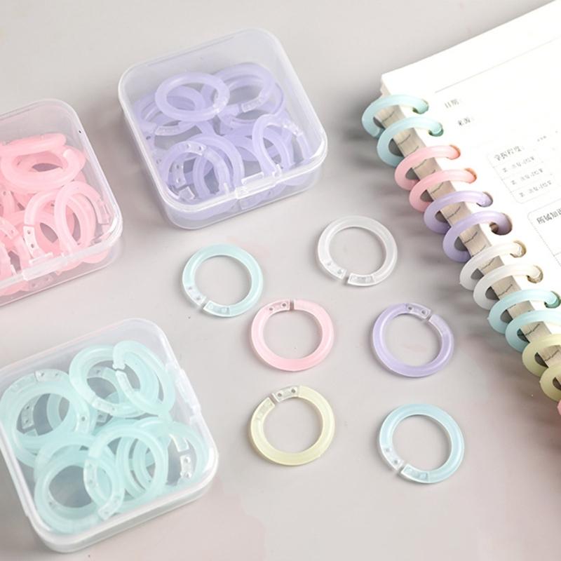 100Pcs Colorful Binder Rings 15mm Detachable Binder Rings Book Rings for Index Card Loose Leaf Notebook Binder Journal
