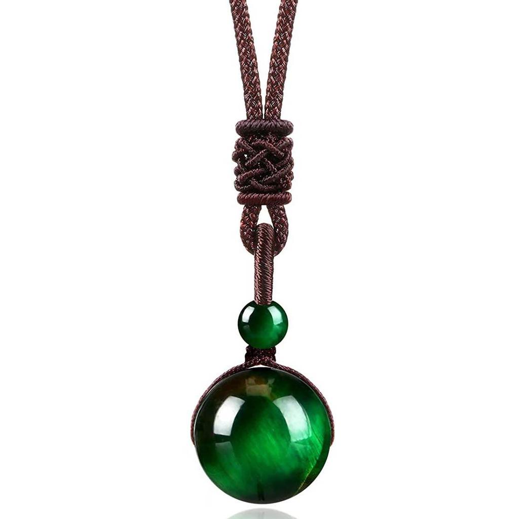 16mm Natural Obsidian & Tiger Eye Cross Necklace with Amethyst Pendant - Holiday Gift for Couples