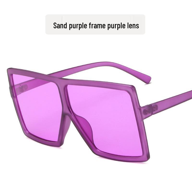 Stylowe Damskie Okulary Przeciwsłoneczne w Kwadratowej Oprawce z Metalowymi Zawiasami - Modny Europejski i Amerykański Design