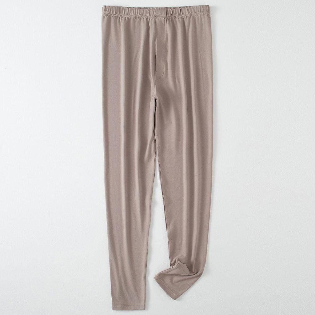 Men's Constant Temperature Cold-Proof Pajama Set - Long Sleeve & Pants, Comfortable, Thin, Warm Base Layer.