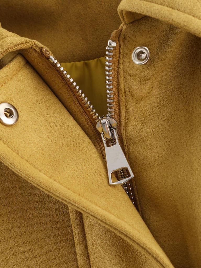Winter 2025 Euro-American Style Suede Bomber Jacket