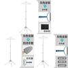 Foldable Aluminum Ironing Support Stand With Detachable Garment Hanger For Home Use
