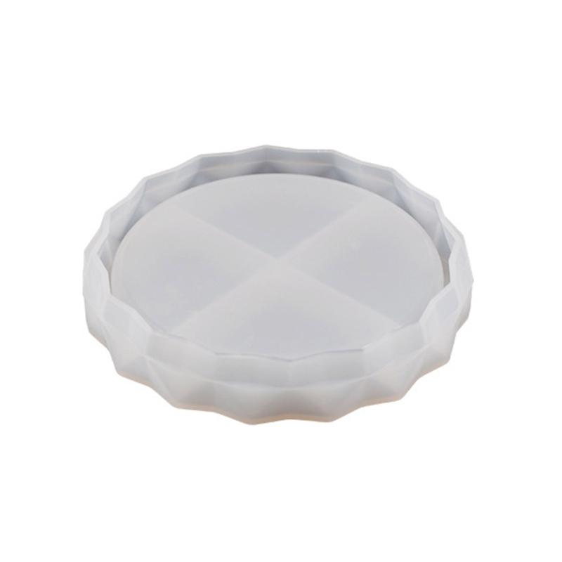 Round Gypsum Silicone Mold DIY Succulents Concrete Flower Pot Vase Plaster Cement Molds Clay Candle Holder Mould Decor