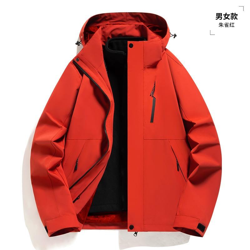 Jacket Women's 2025 New Three-in-one Removable Windproof and Waterproof Mountaineering Suit Autumn and Winter Coat Men