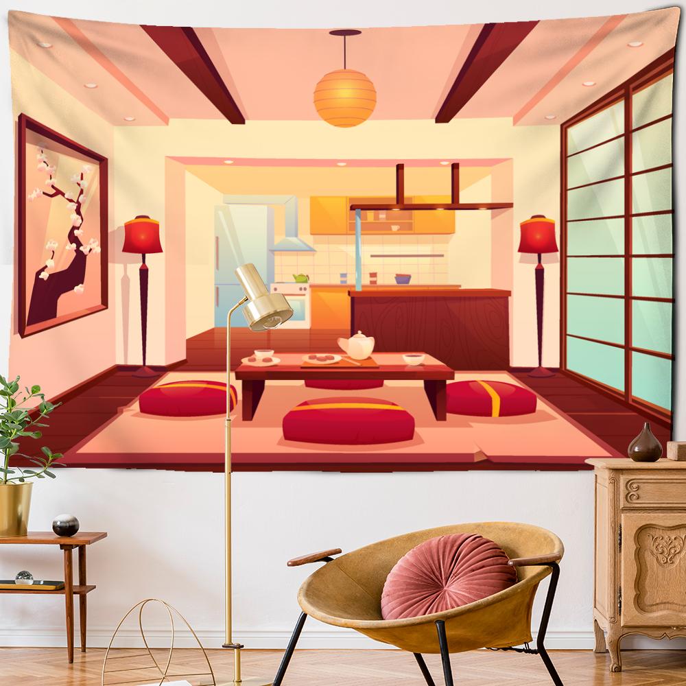 Science Fiction Oil Painting Tapestry Wall Hanging Bohemian Cartoon Hippie Psychedelic Carpet Art Room Home Decor