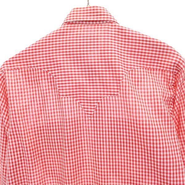 RockMount 70s Made in USA Vintage Gingham Check Pattern Long sleeve Western shirt Men's Used