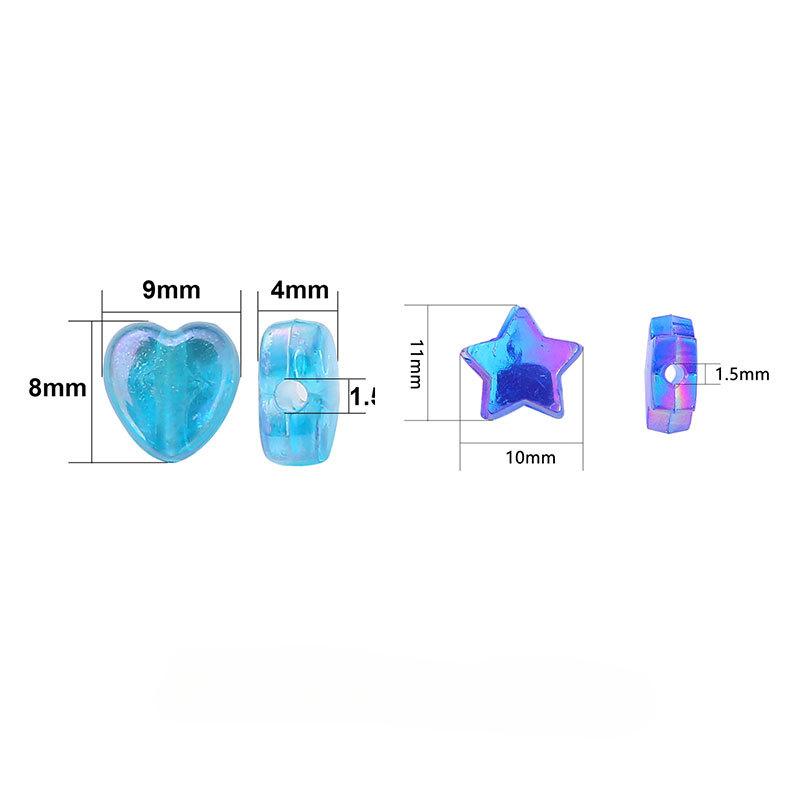 Handmade Beads Acrylic Color-plated Beads Handmade DIY Beaded Earrings Bracelet Cell Phone Chain Accessories Materials Loose Beads Making Accessories