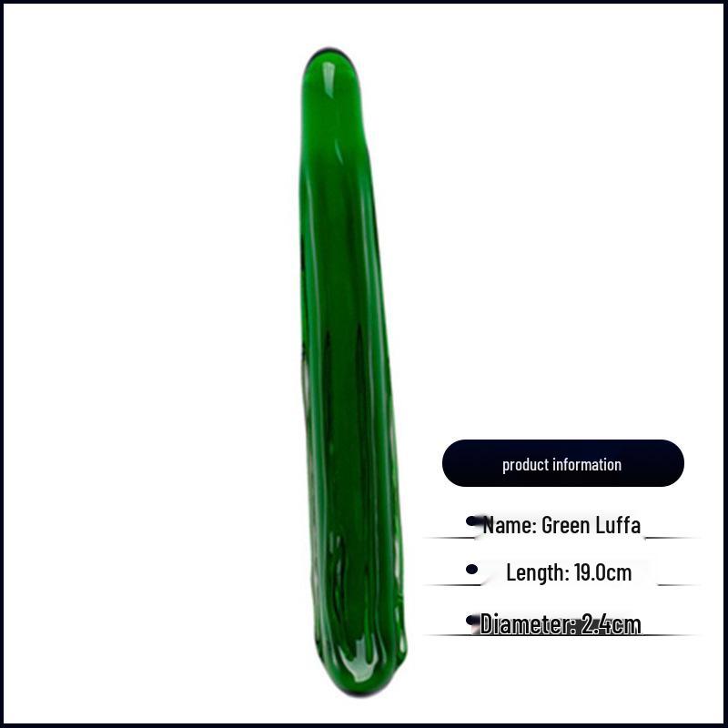 Seven-Color Crystal Glass Cucumber Dildo for Female Simulation and Erotic Insertion