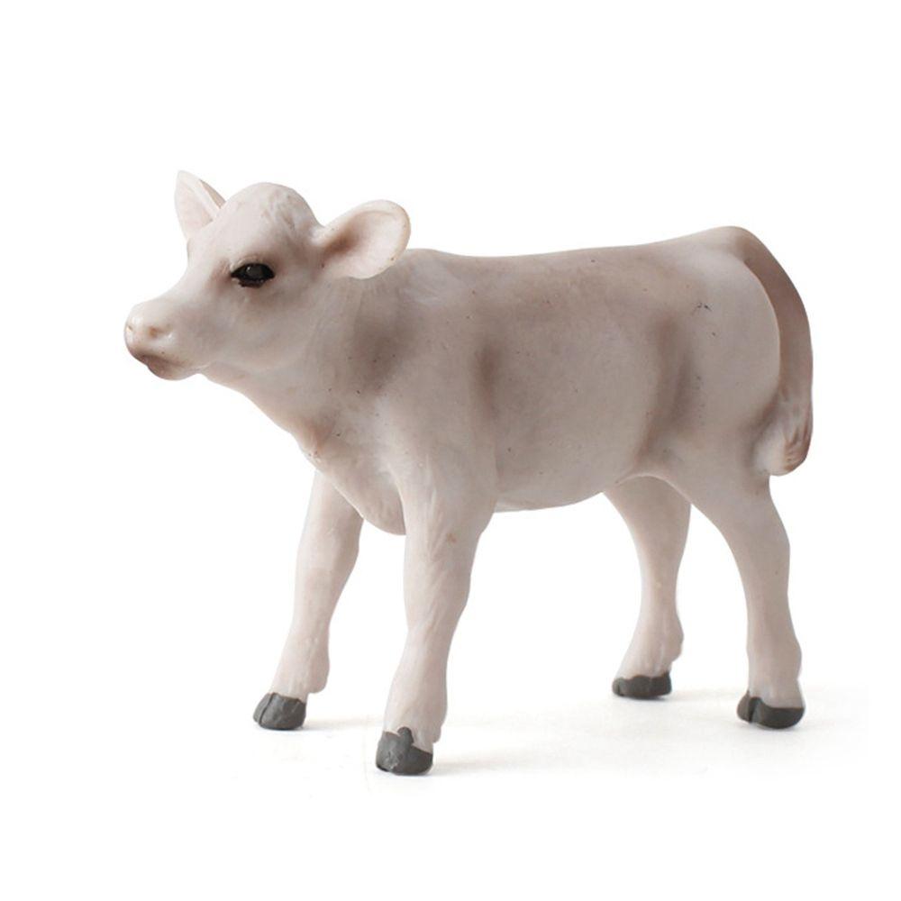Ornaments for Children Baby Simulated Cattle Animal Figurine Cow Models Educational Toys Home Decor