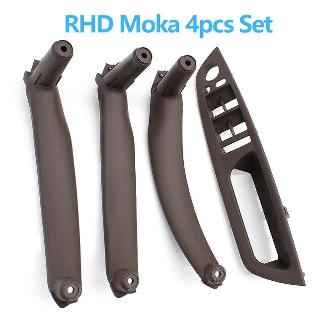 LHD RHD 4-teiliges Set Türfensterschalterblende Armlehnen-Zuziehgriffabdeckung Zierleiste Für BMW X5 X6 E70 E71 E72 2007-2014
