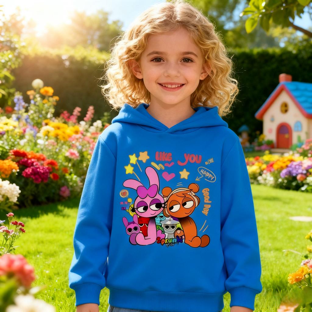 Hot-selling Music Rhythm Box Children's Hoodie for Autumn and Winter, Warm and Comfortable, Casual and Soft Children's Wear