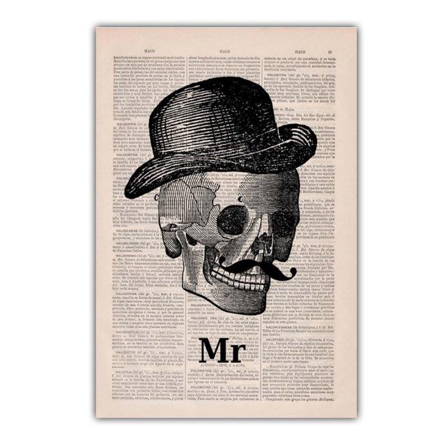 

Забавный органный дисплей с черепом, ретро-художественная печать, холст, картина, офисный настенный художественный постер, классная комната, коридор, украшение для дома, фреска 21X30cm No Frame