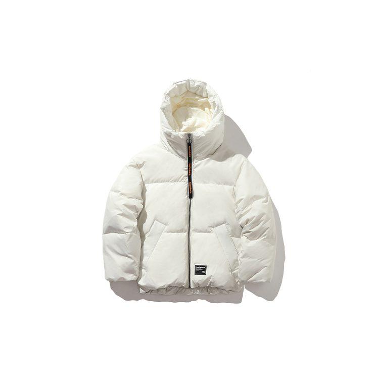 Li Ning Down Jackets Women's Frost White Hooded Moderate Other AYMP082-4