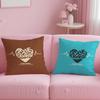 classic theme love letters Cushion Cover Soft & Easy-Wash Pillow Case – Versatile for Couch, Bed, Travel and Office