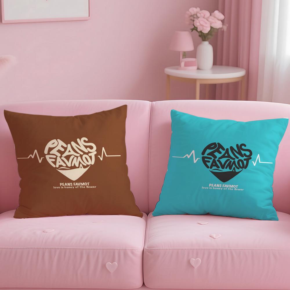 classic theme love letters Cushion Cover Soft & Easy-Wash Pillow Case – Versatile for Couch, Bed, Travel and Office