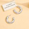 European and American Acrylic Gold-plated Stud Earrings Jewelry Personalized Fashion High Sense Gold Creative Circle Set