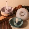 Circular Candle Base Silicone Mold DIY Concrete Candle Holder Mold Gypsum Cement Candle Holder Silicone Resin Mold