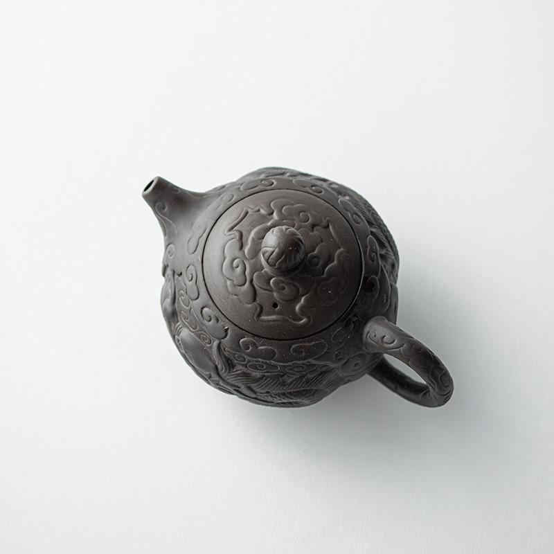 Pure Handmade Xishi Single TeaPot Yixing Purple Clay Tea Pot Fengming Purple Clay Pot Teeware Teware Puer Tea Set and Coffee Bar