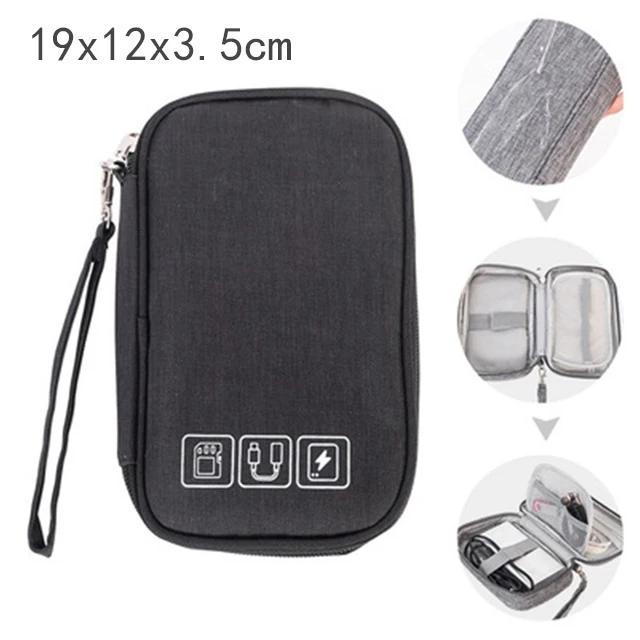 Fashion Portable Data Cable Storage Bag Outdoor Earphone Bag Organizer Digital Gadget Storage Box Charger U Disk Protection Case