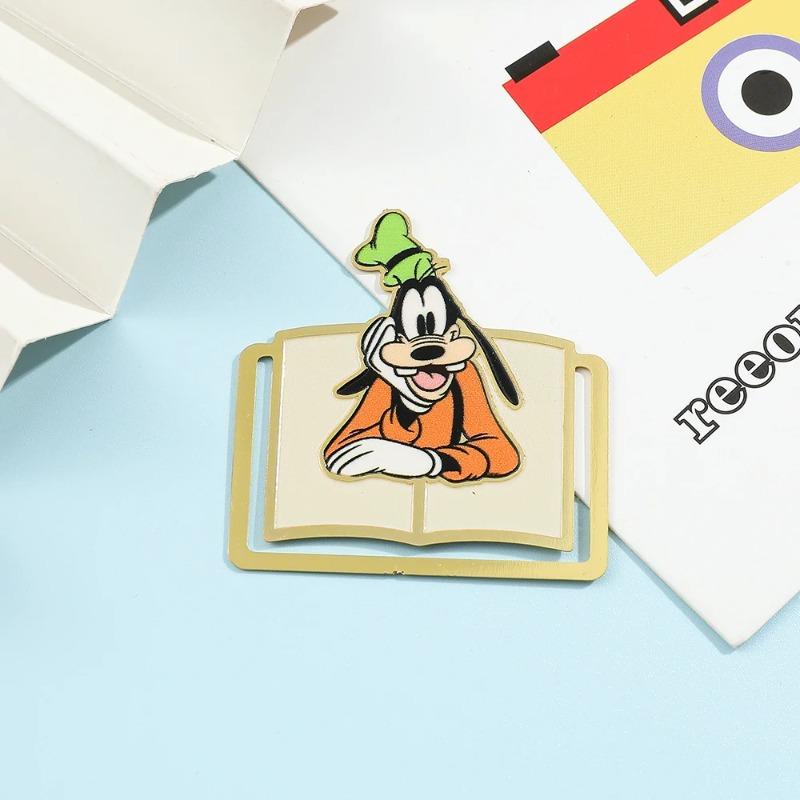 Cute Cartoon Mickey and Friends Bookmarks Anime Book Clips Metal Book Mark Anime Fans Collection Gift for Book Lovers Stationery