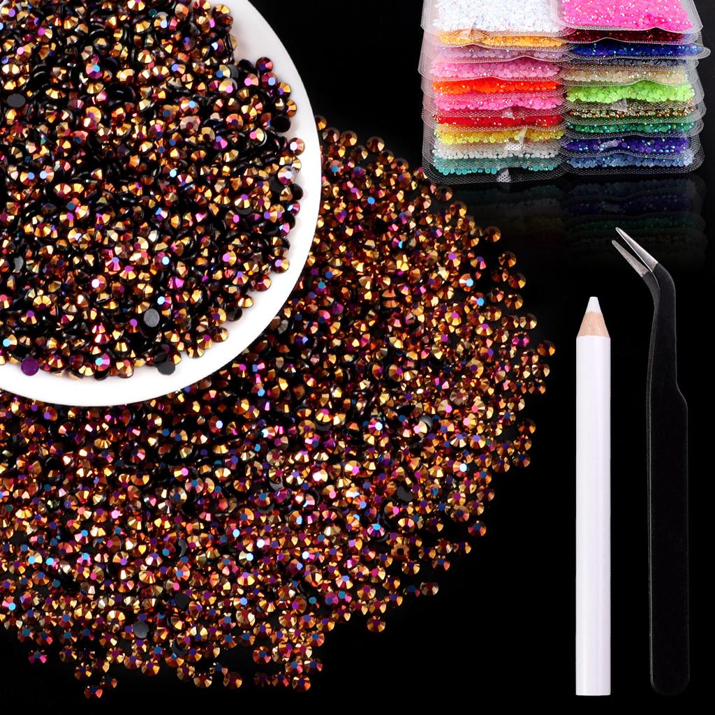 2Mm3Mm4Mm Flat Bottom Resin Drill Diy Handmade Mobile Phone Case Beauty Sticker Drill