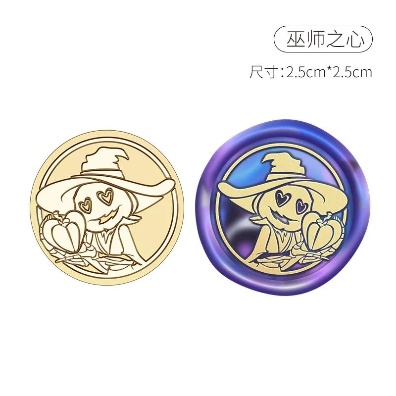 Halloween Stempel Kupferkopf Wachssiegel Personalisierter Hochzeitsstempel Versiegelungswerkzeug Brief Einladung Dekoration Bastelbedarf HCZ041