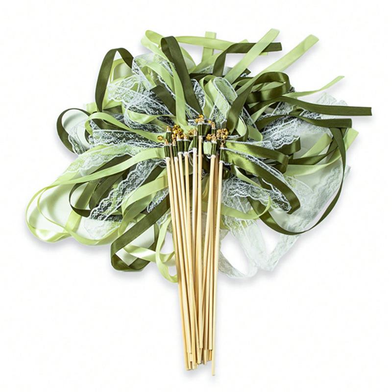 

4 шт. Европейская и американская свадебная цветная лента волшебная палочка волшебная палочка лента наклейка украшение вечеринка свадебные принадлежности зелёный