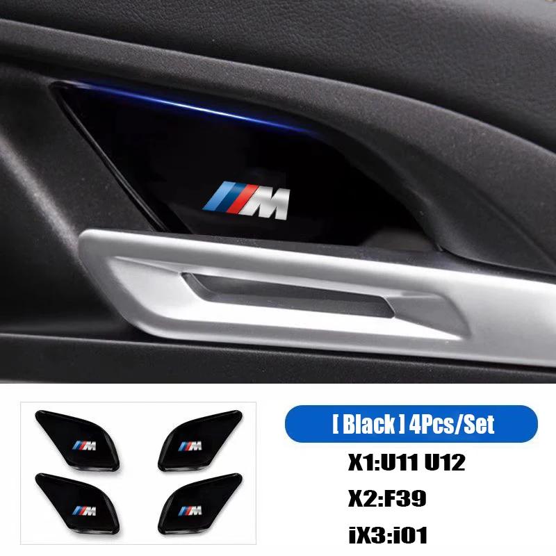 LGFHR1 2026 Car Sticker 4Pcs Car Inner Door Bowl Stainless Steel Protection Cover Stickers For BMW M E46 E90 E60 F30 F10 E39 E36 F20 G3