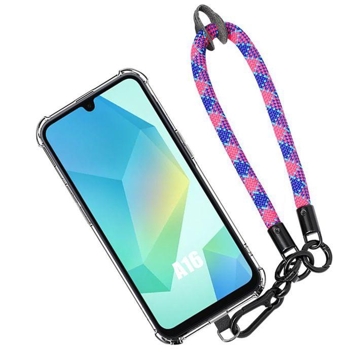 Coque de protection - BOOLING - Samsung Galaxy A16 5G/4G - Silicone transparent - Dragonne tricolore - Antichoc