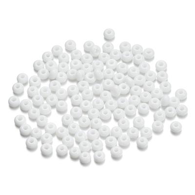 20g/Los 5/8mm Weiß Flach Rund Glas Lose Samenperlen Für Schmuckherstellung DIY Handgemachtes Armband Halskette Ohrring Zubehör