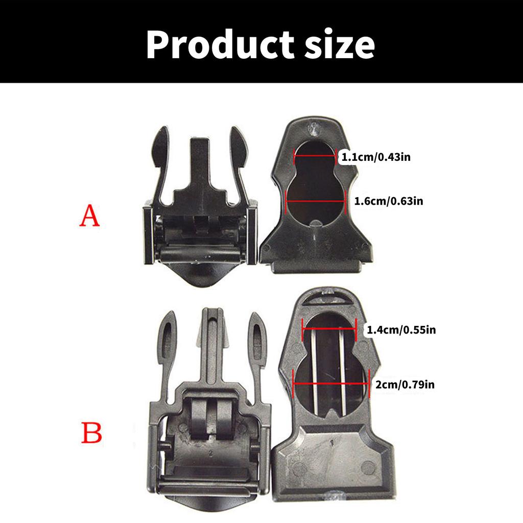 1 Pair Scubas Diving Fin Buckle Quick Side Release Buckles Swim Fins Accessories Buckle Clip Scubas Fin Strap Buckles