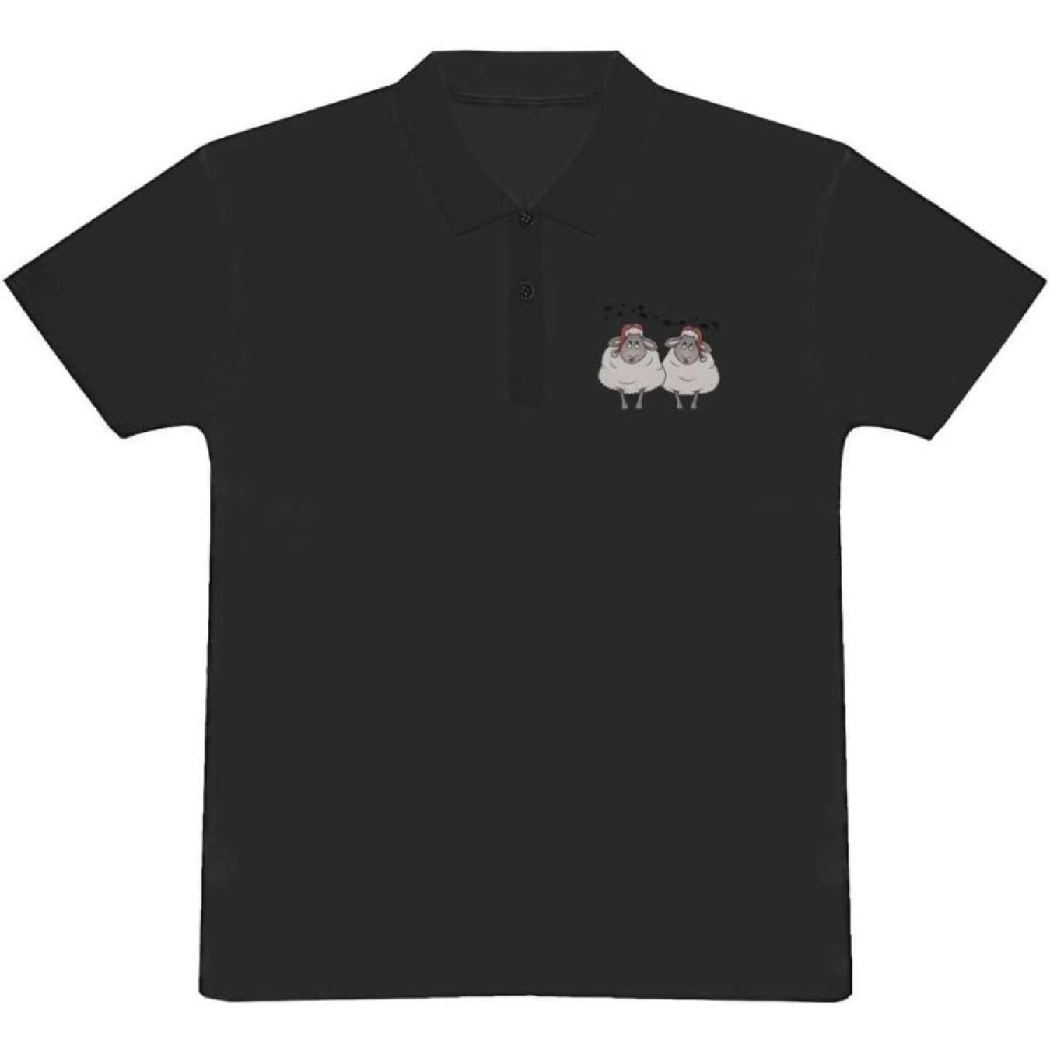 Azeeda Christmas Carol Sheep Adult Polo Shirt_T-Shirt (PL028539) S