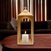 Iron Lantern with One Pillar Candle|Gold Iron Hanging Lantern|Lantern for Home Decoration|Candle Holders for Home Decor|Pack of 1