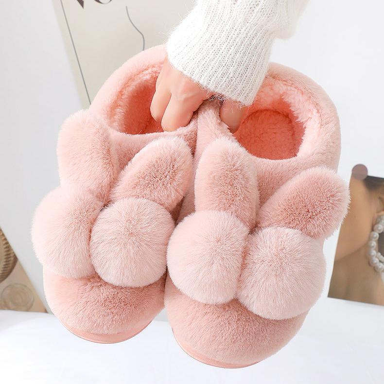 Pantofole da casa in cotone da donna per l'inverno Calde e spesse con suola Coppia di scarpe da interno antiscivolo per autunno e inverno
